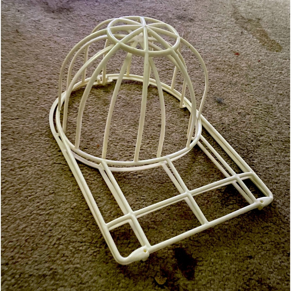 Baseball cap frame for blocking after washing
